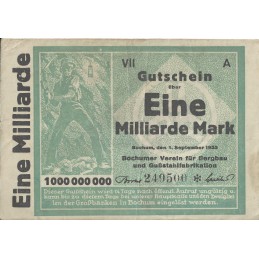ALLEMAGNE - eine milliarde mark - 1 september 1923 (249500)