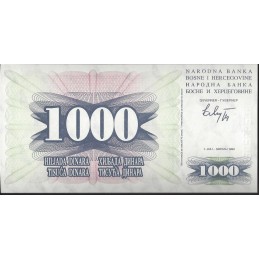 BOSNIE-HERZEGOVINE - 1000 Dinara 1992 - UNC