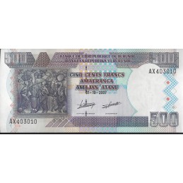 BURUNDI - 500 francs 2007 UNC
