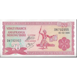 BURUNDI - 20 francs 2005 UNC