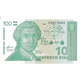 CROATIE - 100 dinara 1991 - UNC