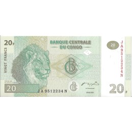 CONGO - 20 Francs 2003 UNC