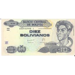 BOLIVIE - 10 Pesos Bolivianos 1986 - UNC