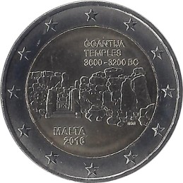 MALTE - 2 Euros commémorative - Ggantija 2016