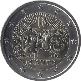 ITALIE - 2 Euros commémorative - Plautus 2016