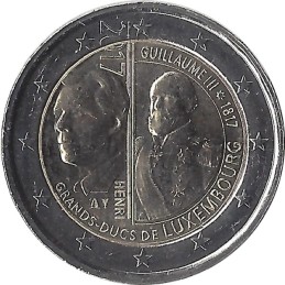 LUXEMBOURG - 2 Euros commémorative - grand duc Guillaume III 2017