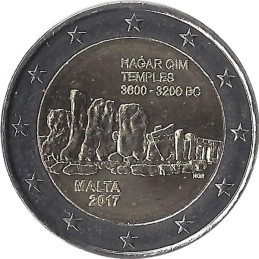 MALTE - 2 Euros commémorative - Le Temple 2017