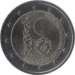 ESTONIE - 2 Euros commémorative - république d' Estonie 2018