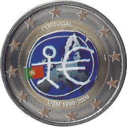 PORTUGAL - 2 Euros commémorative couleurs - EMU 2009
