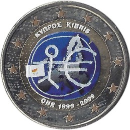CHYPRE - 2 Euros commémorative couleurs - EMU 2009