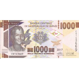 GUINEE - 1000 Francs Guinéens - 2017-2018 UNC
