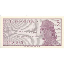 INDONESIE - 5 sen 1964 - UNC