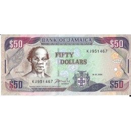 JAMAIQUE - 50 dollars 2004 - UNC