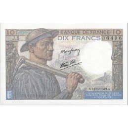 FRANCE - 10 Francs Mineur 1942 (36496)