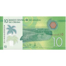 NICARAGUA - 10 Cordobas 2015 UNC polymer