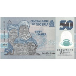 NIGERIA - 50 Naira 2018 UNC polymer