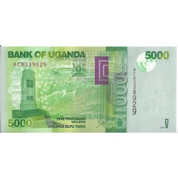 OUGANDA - 5000 Shillings 2010 UNC