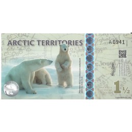 ARCTIC TERRITORIES - 1,5 Polar Dollars 2014 Polymer UNC