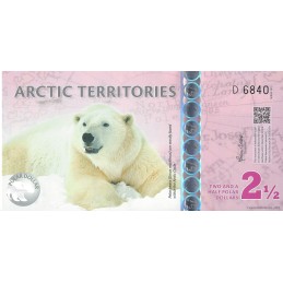 ARCTIC TERRITORIES - 2.5 Polar Dollars 2013 Polymer UNC