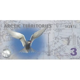 ARCTIC TERRITORIES - 3 Polar Dollars 2011 Polymer UNC