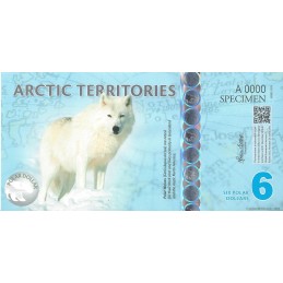 ARCTIC TERRITORIES - 6 Polar Dollars 2013 Polymer UNC