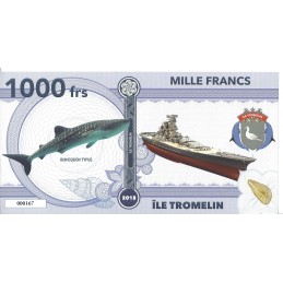 ÎLE TROMELIN - (set 4 billets) 1000-2000-5000-10000 Francs 2018 polymer UNC