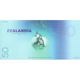 ZEALANDIA - Bank of Tasmantis (set 4 billets) 50-100-200-500 Dollars - 2018 Polymer UNC