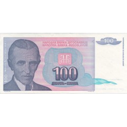 YOUGOSLAVIE - 100 dinara 1994 UNC