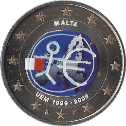 MALTE - 2 Euros commémorative couleurs - EMU 2009