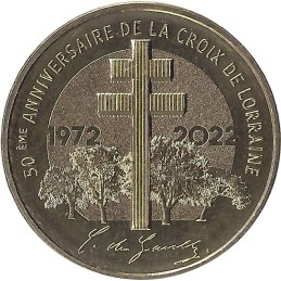COLOMBEY-LES-DEUX-EGLISES 12 - 50ème Anniversaire de la Croix de Lorraine (1972-2022) / MONNAIE DE PARIS 2022