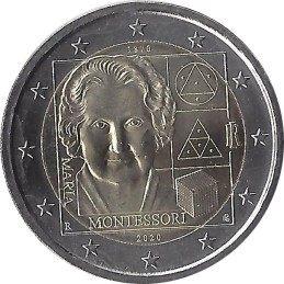ITALIE - 2 Euros commémorative - 50 ème anniversaire de la naissance de Maria Montessori 2020