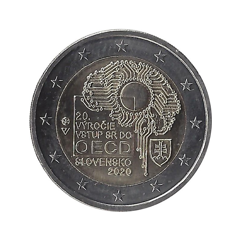 SLOVAQUIE - 2 Euros commémorative - 20ème anniversaire de l'adhésion dans l'OCDE 2020 SLOVAQUIE - 2 Euros commémorative - 20ème anniversaire de l'adhésion dans l'OCDE 2020