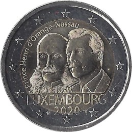 LUXEMBOURG - 2 Euros commémorative - 200è anniversaire de la naissance du prince Henry 2020