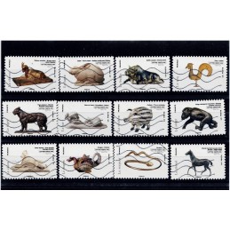 Timbres adhésifs Oblitérés 2013 - Les animaux dans l'art
